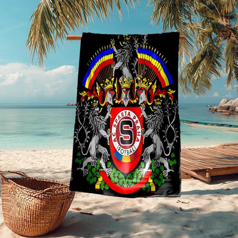 AC Sparta Praha Fashion Beach Towel: Ideal for Summer Adventures, Soft, absorbent and quick drying, suitable for swimming and bathing