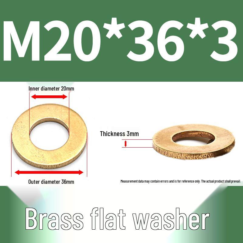 Brass and Copper Shim Washers: Sizes M2-M20