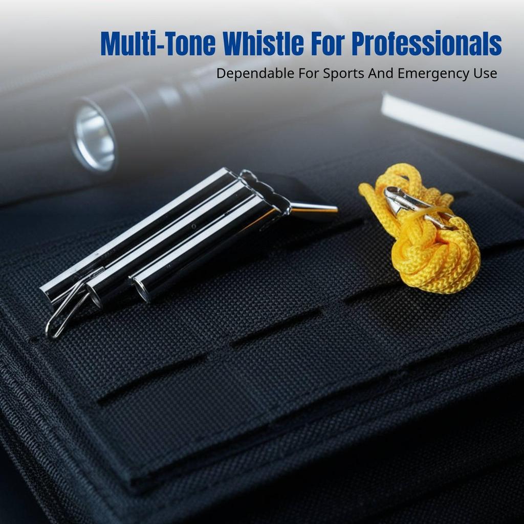 Stainless Steel Whistle, Professional Referee, Lifesaving, Teacher, MultiTone Dualtone