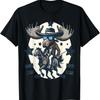 Moose Cowboy On Horse Vintage Elk T-Shirt
