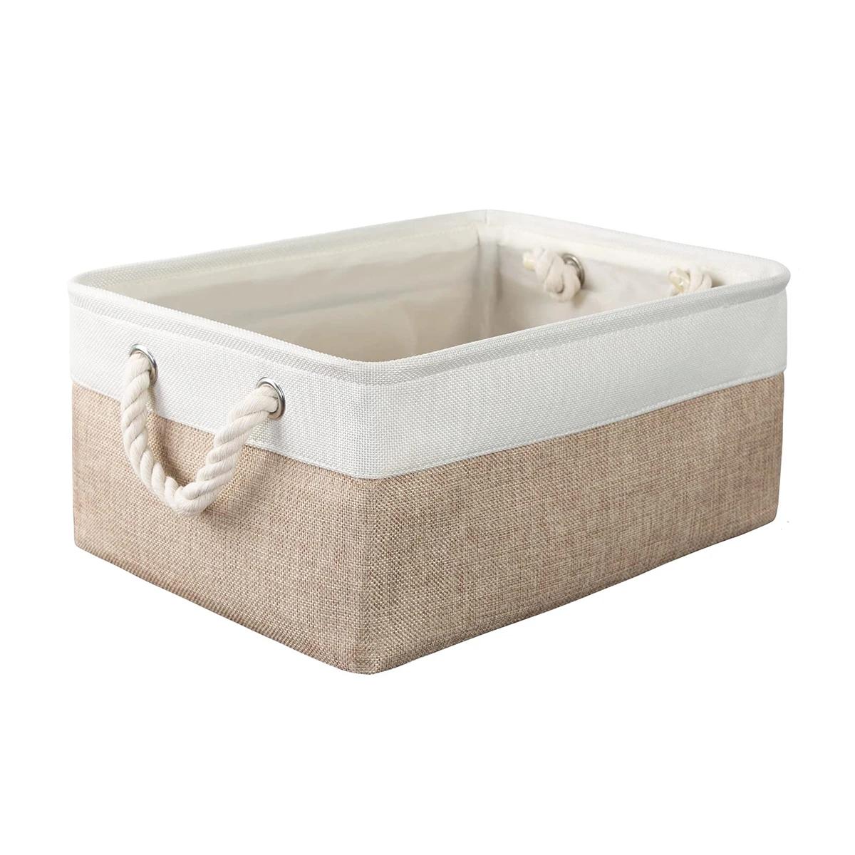 Storage Bins And Fabric Storage Baskets Decorative Basket Storage Box Cube Container With Handles For Closet Shelves Garage M 5450₽