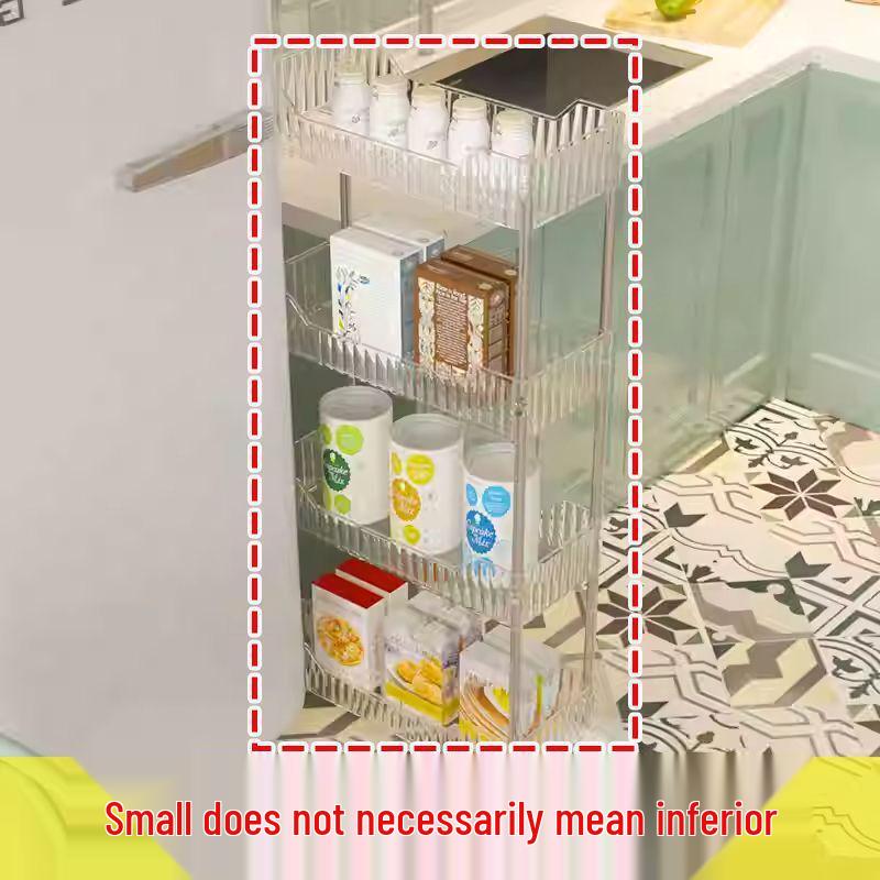 Compact Multi-Layer Mobile Storage Rack for Kitchen, Bedroom, or Bathroom