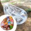 Stuffed Animal Storage Bean Bag Chair Cover Waterproof Clear PVC Extra Large Kids Plush Toy Storage Sofa Nursery Bedroom Dolls Organizing Sofa