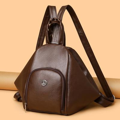 Stylish PU Backpack for Women – Fashionable & Durable Daily Backpack with Front Zipper Pocket, Perfect for Work, Travel, and School