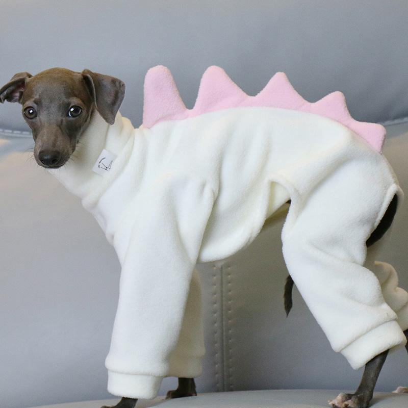 Dinosaurier Hundekleidung Herbst Winter Dicke Fleecekleidung Italienischer Kleiner Lingbit Vierbeiniger Hundekleidung Halloween Weihnachtsgeschenk