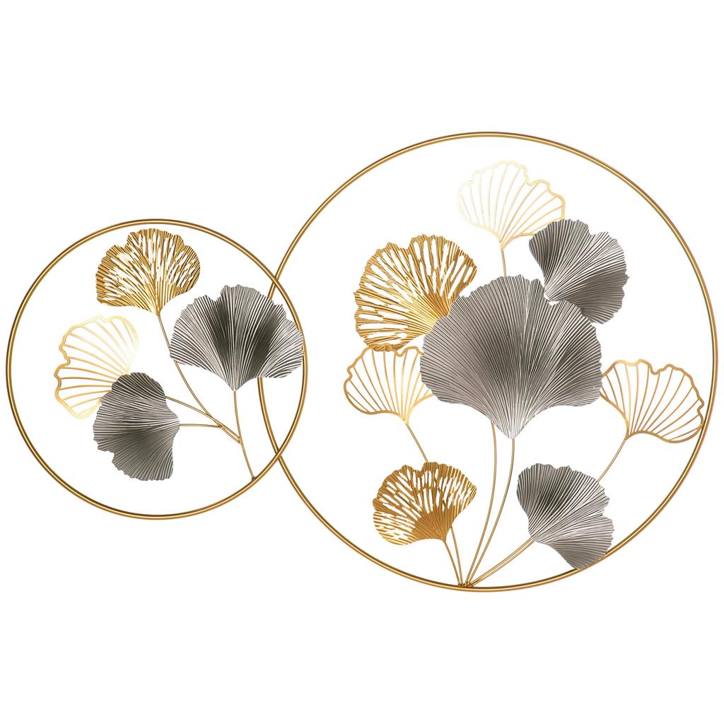 Large Metal Wall Art, Modern Hanging Wall Sculpture with Unique Multi-leaf Design