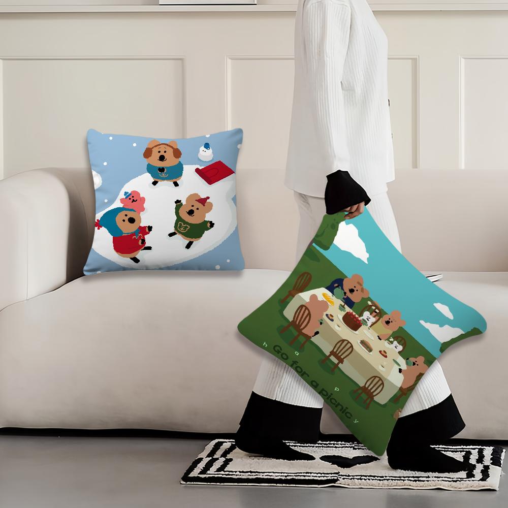 Cartoon D-Dinotaengs Cute kawaii cushion cover Pillow Cover Home Sofa living Decoration Room  Office Car Nordic Simplicity