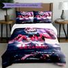 3pcs Duvet Cover Set (1*Duvet Cover + 2*Pillowcase, Without Core), F1 Racing Driver Print Bedding Set, Bedroom Decor, All‑Season, Gift