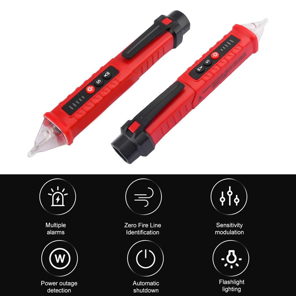 Voltage Tester Battery Indicator Voltmeter Pen AC 12-1000V With LED Alarm Sensor Portable Professional LEDs Electrical Tools