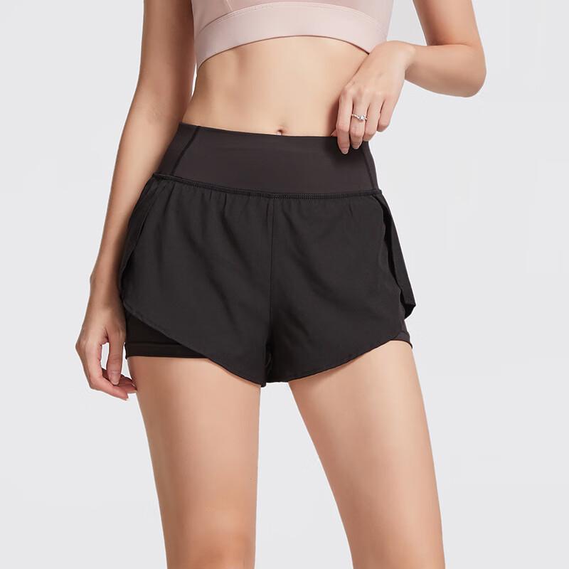 Women's Fake Two-Piece Sports Shorts