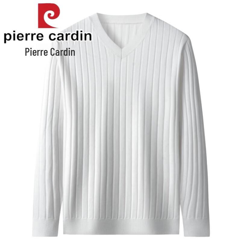 Pierre Cardin Men's Solid V-Neck Knit Pullover