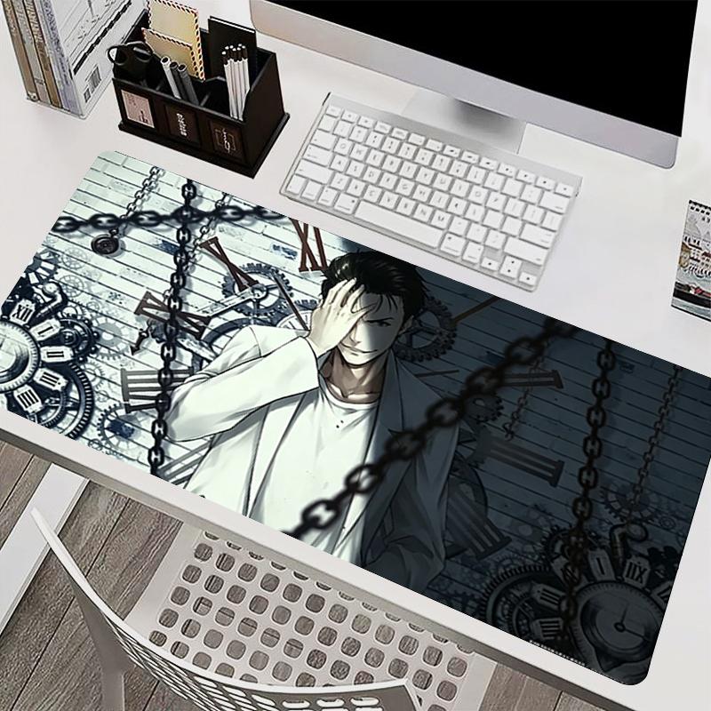 Kawaii Office Mouse Pad Pink Carpet Rubber Gamer Desk Mat Pc Accessories Pad Steins Gate Large Size Gaming Mousepad Keyboard Pad
