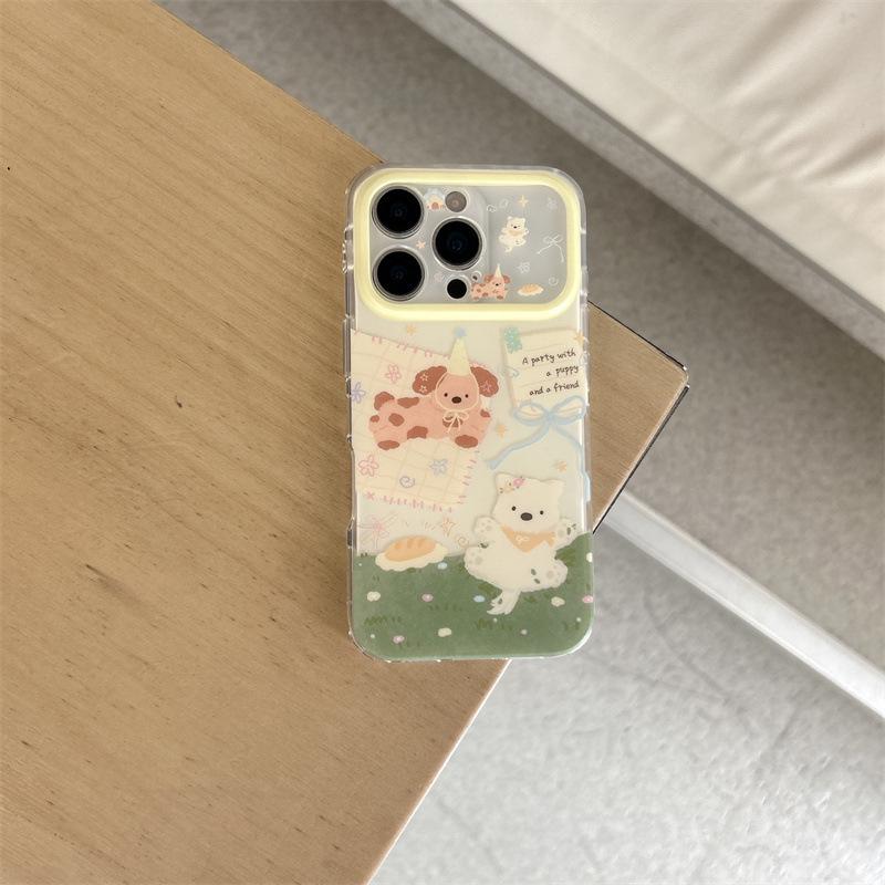 

iPhone 17/16/15/14 Pro Max Case - Spring Lawn Camping Dogs Design 16
