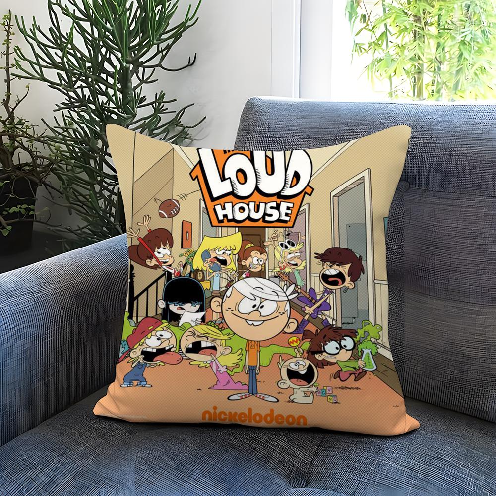 Anime The L-Loud House Cushion Cover Comfortable Reversible Pillow Cover Ideal for Car Sofa Bedroom & Beyond
