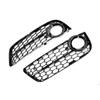 One Pair Honeycomb Front Standard Bumper Fog Light Grille Cover Replacement for A5 2008-2011