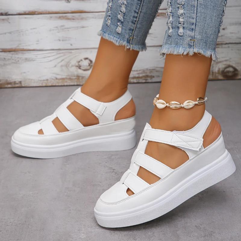 Fashion Women Sandals Summer 2025 New Wedges Heels Platform Sandals Women Hollow Out Gladiator Sandals Summer Thick Sole Shoes for Women