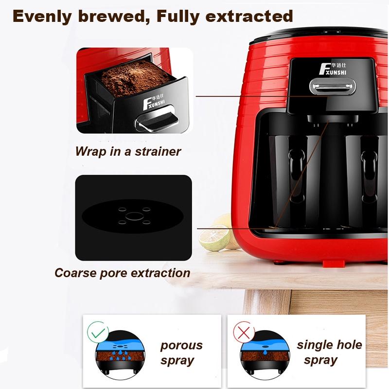 Fxunshi MD-235 Home Office Coffee Filter Maker Machine with Ceramic Cups New