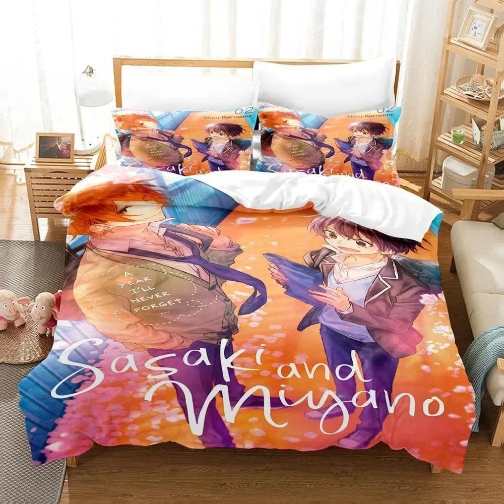 3D Anime Kawaii Sasaki To Miyano Bedding Set Printed Bed Set With Pillowcase Bed Duvet Cover Single Double Queen Super King Size