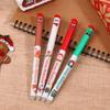 4Pcs Cartoon Christmas Santa Claus Snowman Elk Erasable Gel Pen Cute 0.5Mm Blue/Black Ink Signature Pens School Supplies