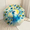 1PC Peacock Feathers Automatic Open/Close Umbrella Compact Folding Umbrella with 8-Rib Shaft lightweight esign, Fashion Lovers1250A