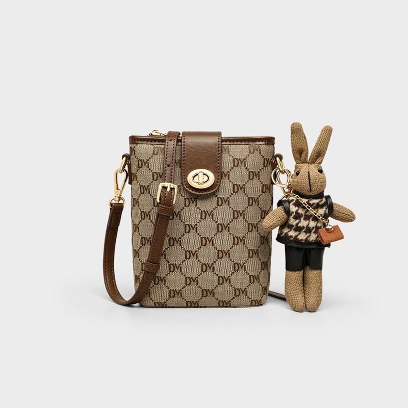 Mobile phone bag women's autumn and winter new women's bag messenger bag small bag fashionable versatile shoulder bucket bag