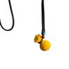 Glazed Yellow Chicken Fat Lucky Bag Pendant Necklace Gourd Handicraft Jewelry