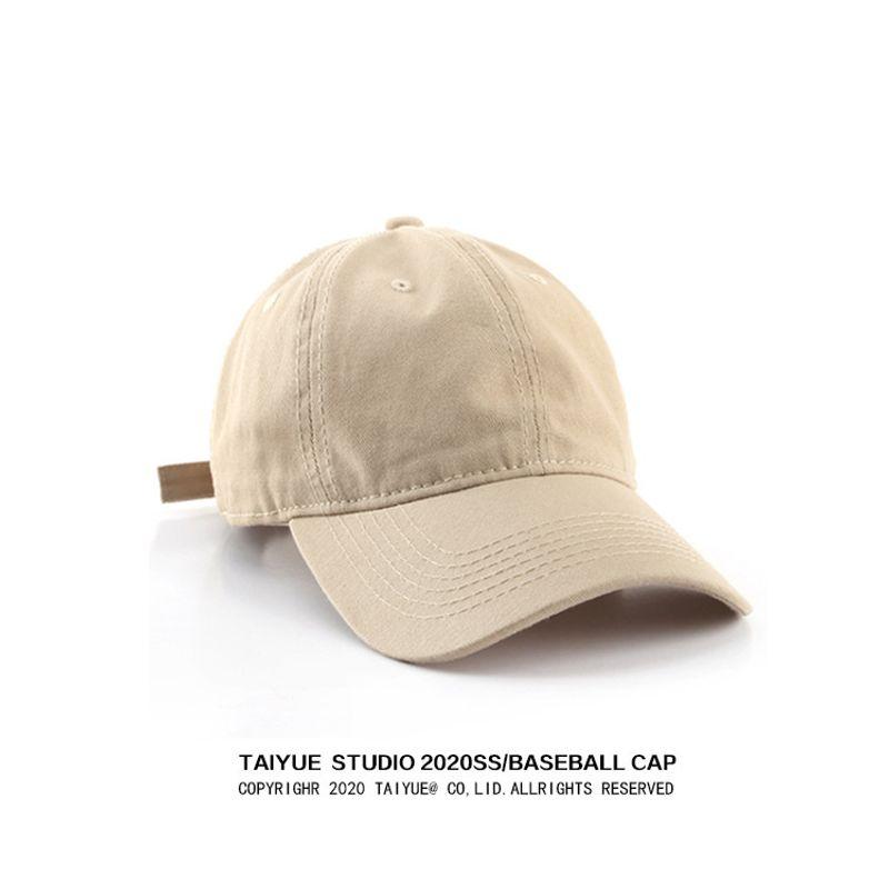 

Summer Pure Color Japanese Baseball Cap Ins Men and Women Black Korean Style Soft Top Peak Cap Tide Beige Adjustable