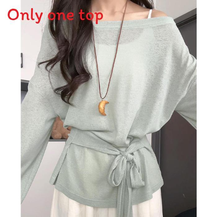 Womens Summer Long Sleeve T Shirt With Tie Waist And Sun Protection For Casual Wear