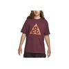 Nike ACG Series Letter Print Ribbed Crew Neck Sports Short Sleeve T-Shirt Men Tops Burgundy DJ3644-681