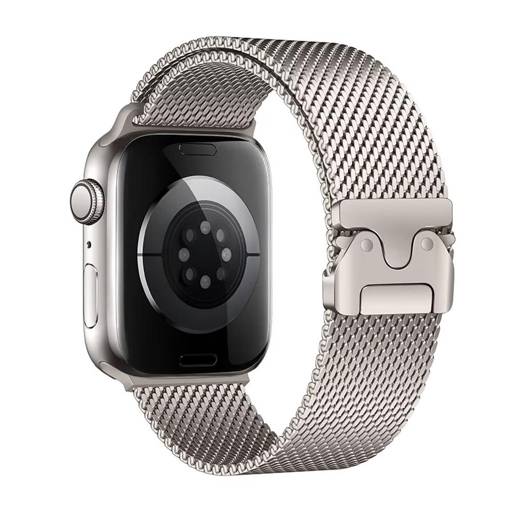 

Титановий Міланський браслет для Apple Watch Ultra 3 Ремінець 49мм 46 45 41 42 44 correa браслет Ремінці Серія 11 10 9 8 7 6 5 SE \ poi9 38 40 41 S11-42mm