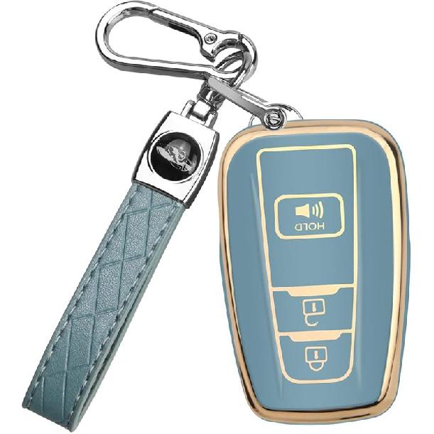 Für Toyota 4Runner Schlüsselanhängerhülle Mit Schlüsselring Kompatibel Mit 2016-2024 RAV4 Camry Prius Prado Highlander Avalon