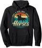 Just A Girl Who Loves Horses Retro Vintage Gift Unisex Hooded Sweatshirt