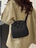 Women's Retro Casual Corduroy Shoulder Bag - Solid Color, Japanese & Korean Style Crossbody Fashion