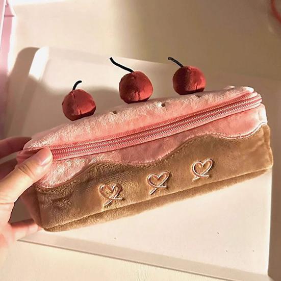 Cherry Cake Pencil Case Large Capacity Pencil Pouch Cute Stationery Bag