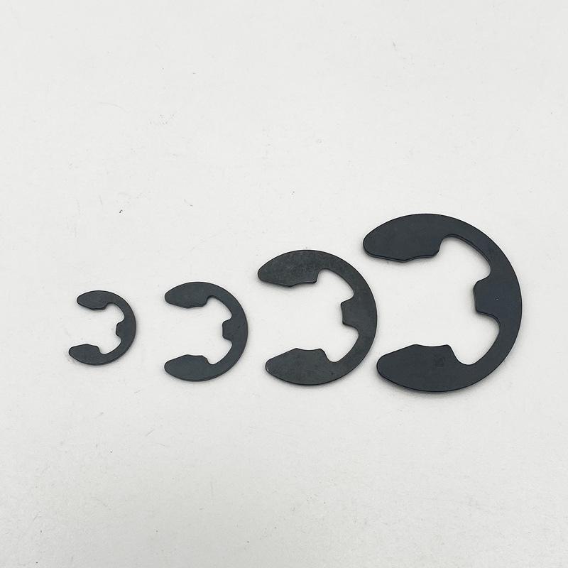 Bague d'arrêt en acier au manganèse Circlip type C Rondelle d'espacement E-Clip, Tailles M1.2-M22