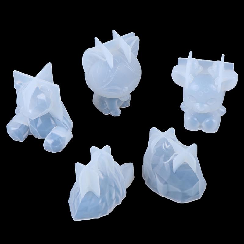 Geometric Bear Silikonová forma Diy Stereo Mirror Form Mousse Ornaments Dekor