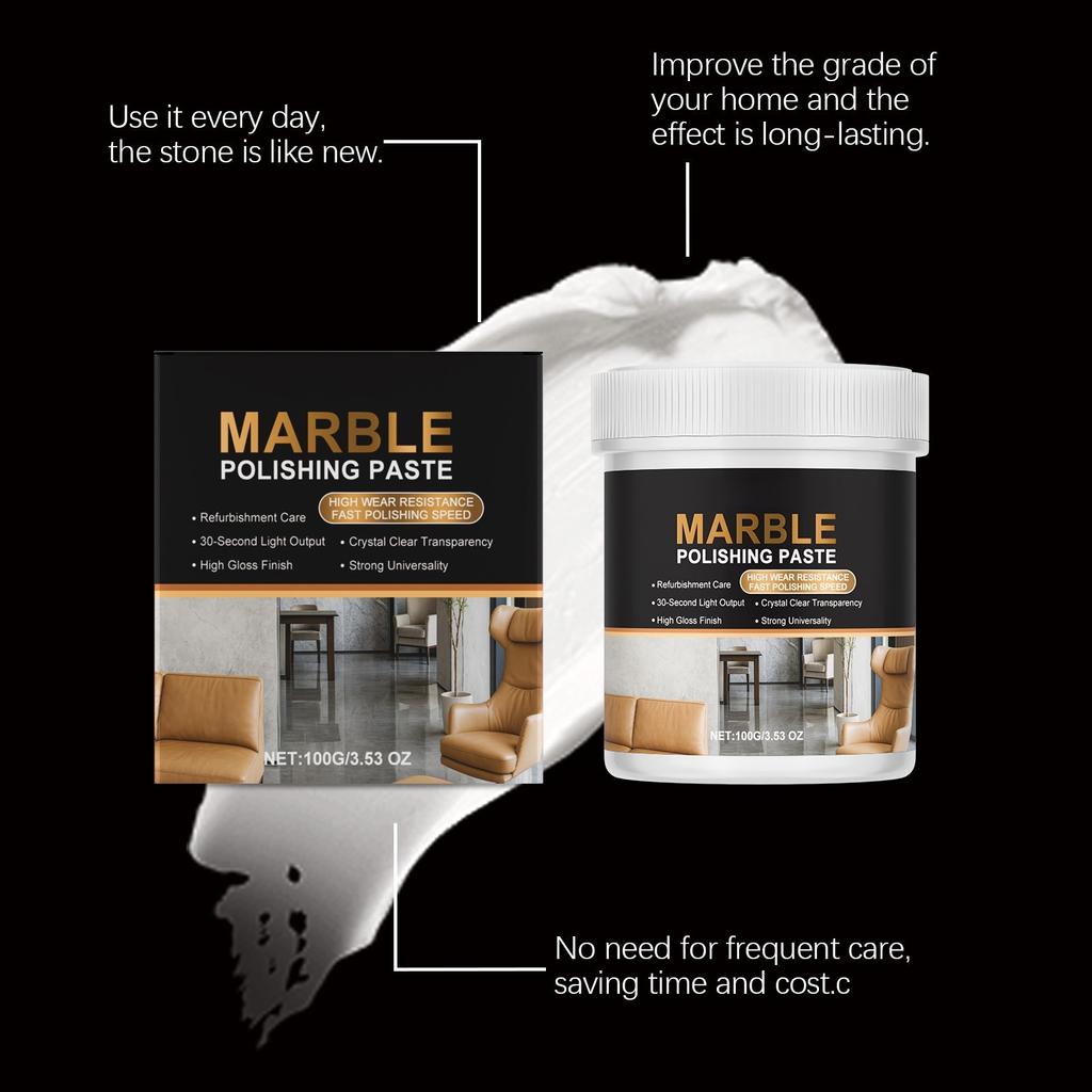 Polishing Paste, Kitchen Quartz Stone Tile Countertop Scratch , Stain Cleaning And Brightener