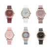 Einfaches Damenarmband Zierliche Uhr Elegante Analoge Quarz Uhr Luxus Damen Verstellbares Lederarmband Armbanduhr Gut ablesbar für den täglichen Weg zur Arbeit Prüfung
