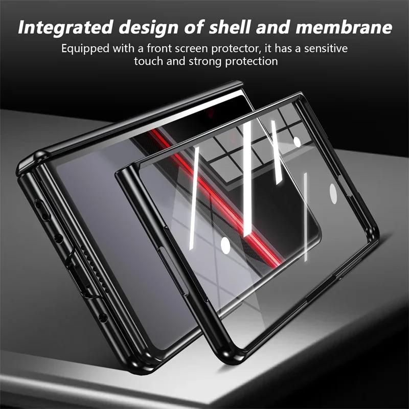 Magnetic Hinge Holder Phone Case for Honor Magic V2 RSR VS3 V3 V5 Screen Glass All Inclusive Folding Stand Shockproof Cover