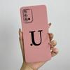 For Samsung Galaxy A51 A71 Case A515F A715F Initial Letters Liquid Silicone Phone Case For Samsung A51 A 31 71 Soft Cover Bumper