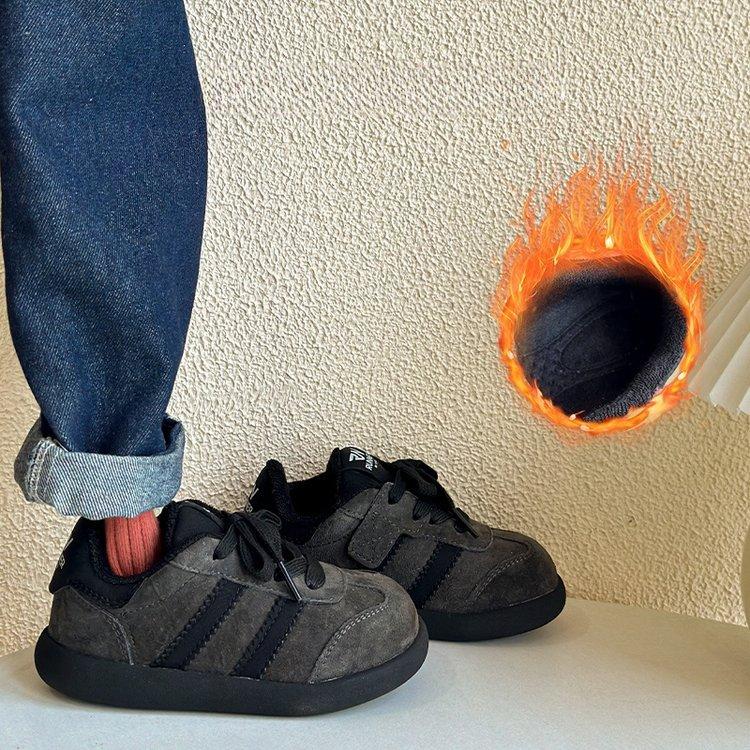 

Детская парусиновая обувь весна осень и зима новая бархатная теплая две хлопковые туфли мальчики тренд повседневная обувь девочки детские туфли для нравственного воспитания 27