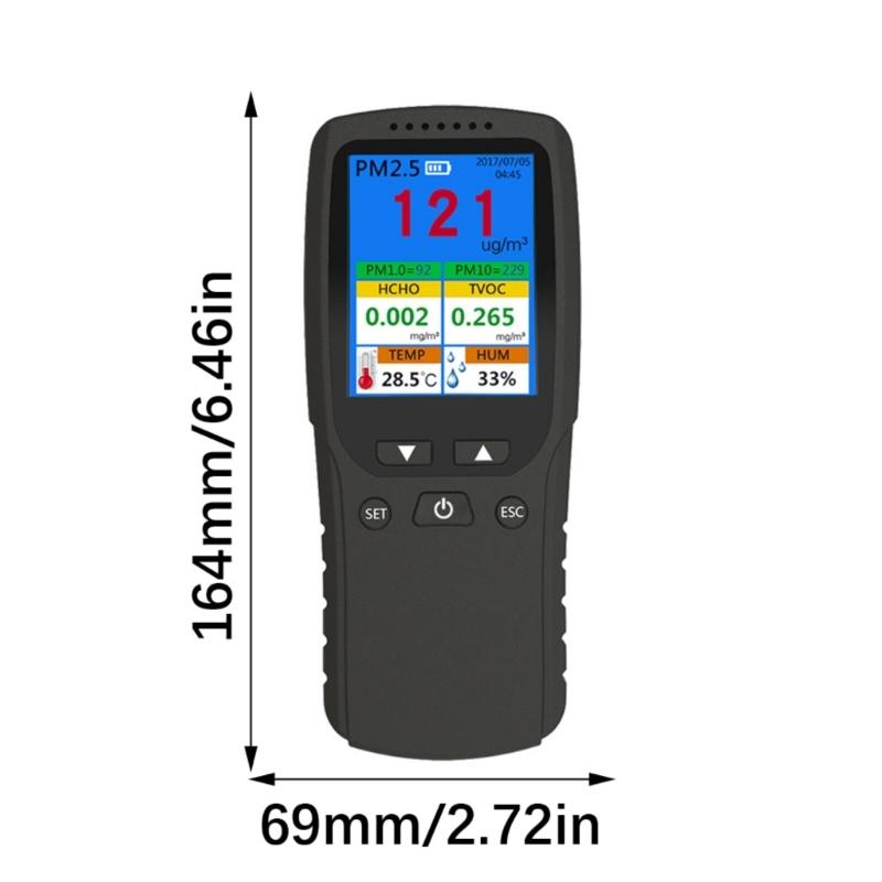 Multifunction Gas Analyzers Lightweight Design Build in Alarm Systems Immediate Air Quality Data Temperature Humidity Test