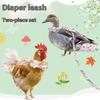 New 1/2Pcs Cute Cartoon Fashion Chicken Duck Vest Diaper Hen Belt Pet Traction Rope Set Comfortable Leads Pet Poultry Supplies