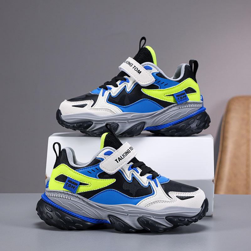 Tom Cat Kids' Breathable Mesh Waterproof Leather Sport Shoes - New Lightweight Running Style for Boys & Girls