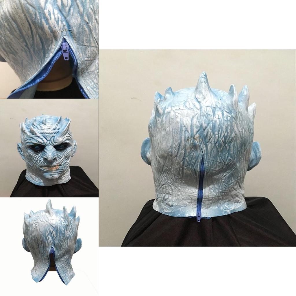 Stunning Game Of Thrones White Walker Latex Mask For Night King Costume Parties