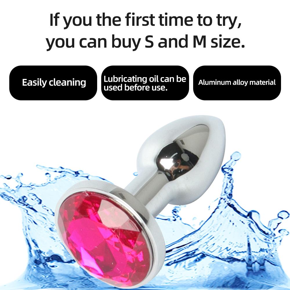 Anal Plug Heart Xxs Sizes Stainless Steel Crystal Anal Plug Removable Butt Plug Stimulator Anal Sex Toys Prostate Massager Dildos