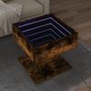 VidaXL Coffee Table with LED Smoked Oak 50x50x45 Cm Engineered Wood 847529