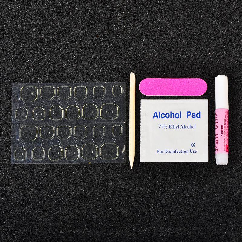 

Ultra-Thin Jelly Glue Nail Stickers High Viscosity Fake Nails Double-Sided Wearable Nail Tip Patch Glue Durable Removable 5-piece kit 10 packs