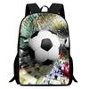 Kids Soccer Backpack Elementary School Students Large Capacity Lightweight Anti-Shock Ergonomic Design With Cartoon Print