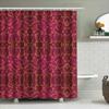 Luxury Bohemian Floral Printed Shower Curtain Waterproof Bathroom Decor